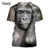 Lässiges Herren 3D Design Parodie Gorilla Lustiges Affen T-Shirt Lustiger Schmollmund Affe 3D Druck Sommer Kurzarmshirt Kinder