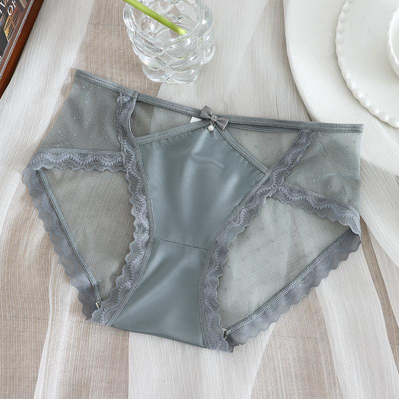 Ladies Spring and Summer Thin New Sexy Lace No Trace Breathable Comfortable Soft Waist Underwear
