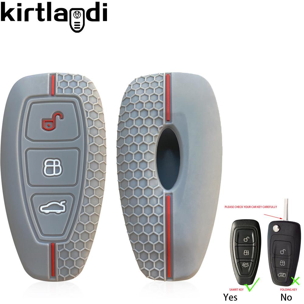 Silicone Car Key Case Shell for Ford Kuga Focus Mk3 Mk4 Mondeo Fiesta Titanium Ecosport Transit MK8 key Cover Remote Accessories