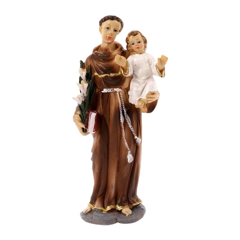Resins Catholic Holy Family Statue Christmas Home Decors,Renaissances Sculptures Tabletop Centerpieces for Living Room