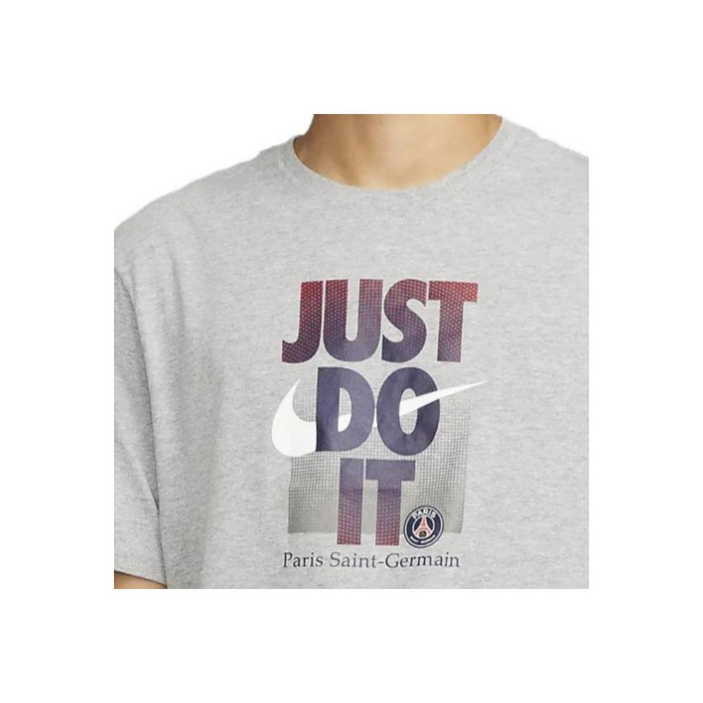 Nike Retro Crew Neck Regular Fit Soccer Short Sleeve T-Shirt Men Tops Gray DZ3630-010