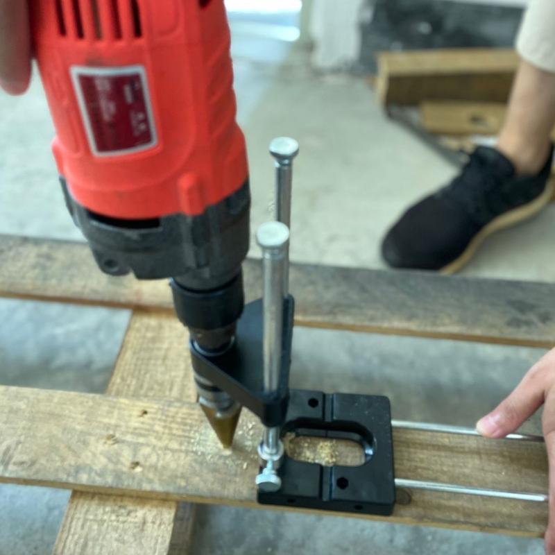 Portable Positioner Drilling Locator  Precision Woodworking Locator DIY Wood Tools Adjustable Punch Locator