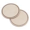 2 Pcs Wooden Crochet Bag Bottom Rounded Crochet Basket Wood Base for DIY Basket Bags