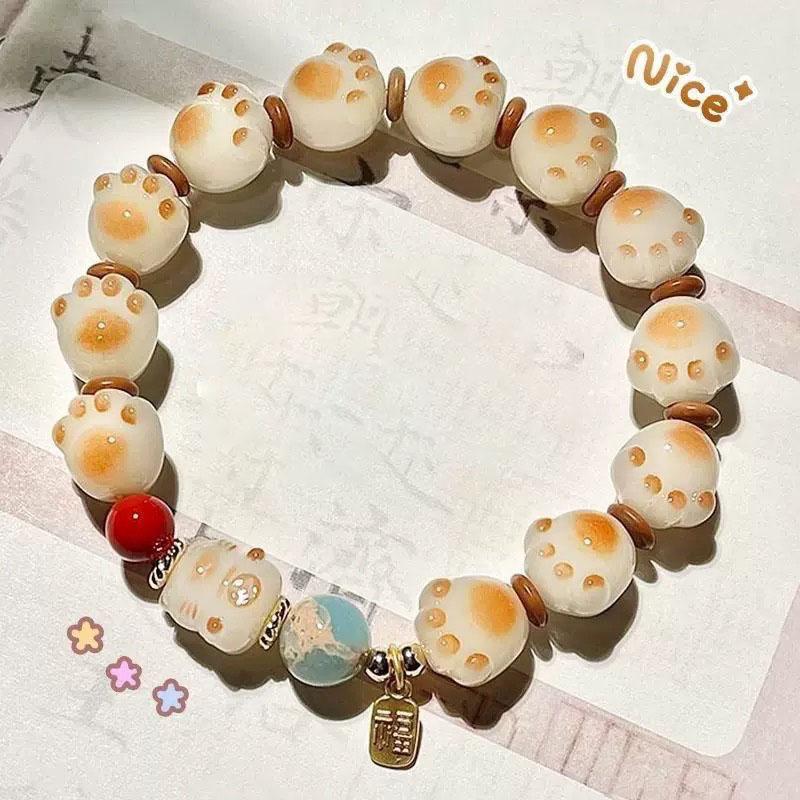 Cat Claw Style Beaded Bracelet for Women Handmade Jewelry Fashion Accessory Birthday PParty Gifts for Friends