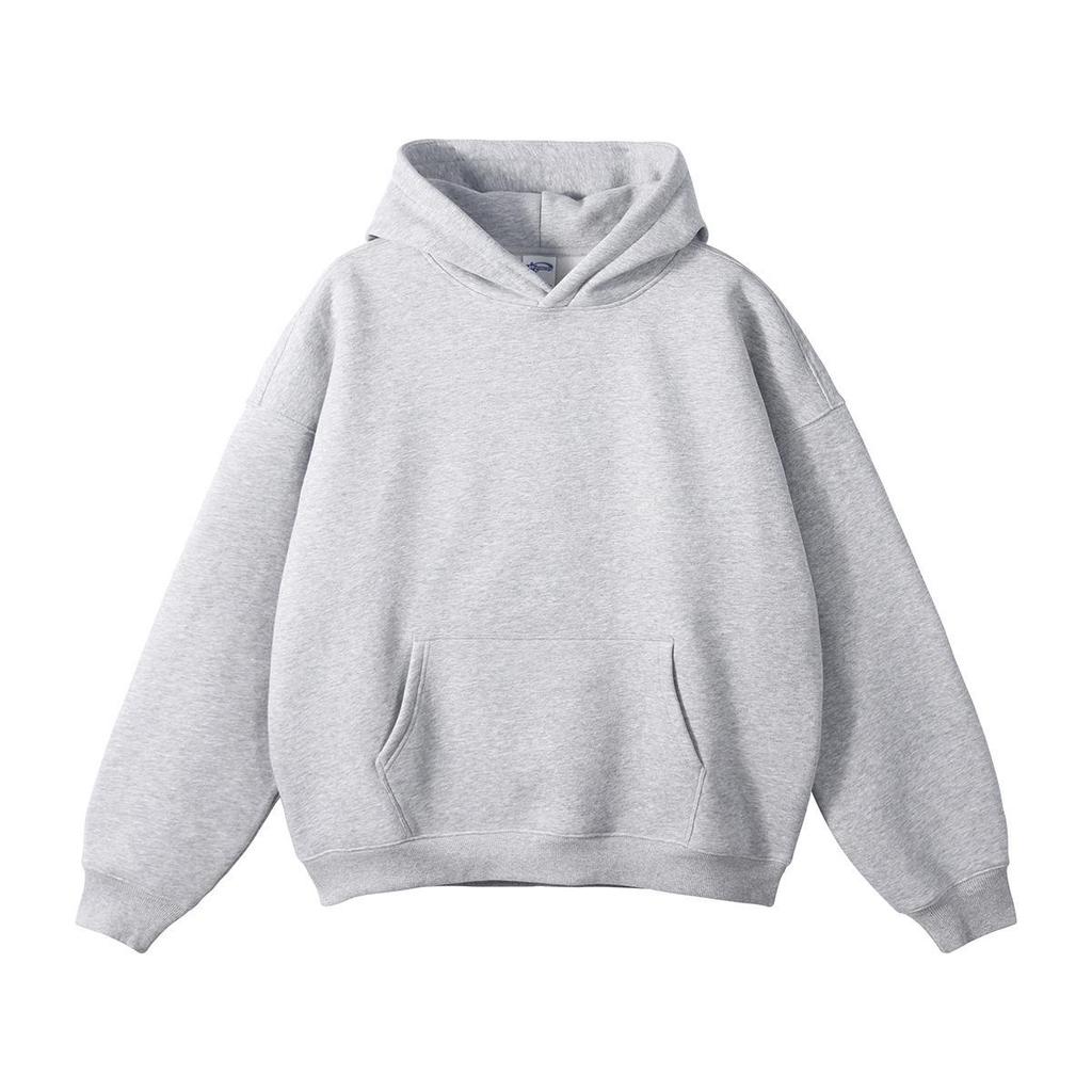Men's & Women's Loose Autumn/Winter Velvet Hooded Sweatshirt – Trendy Drop Shoulder Pure Color Jacket