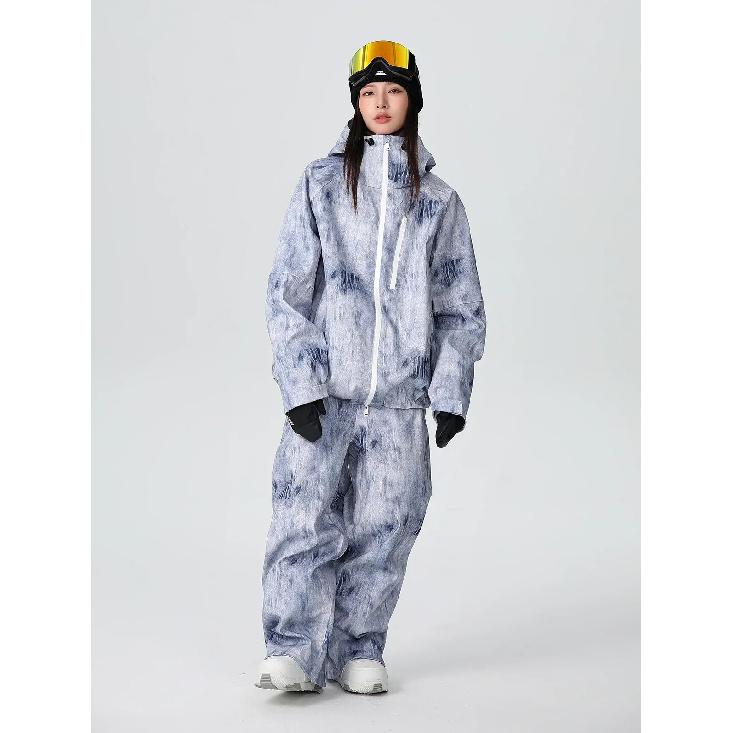 2025 New Winter Outside Men s Sportswear Set Oversize Fashion Women Single Double Board Warm Waterproof Breath Windproof Suits XS джинсовый