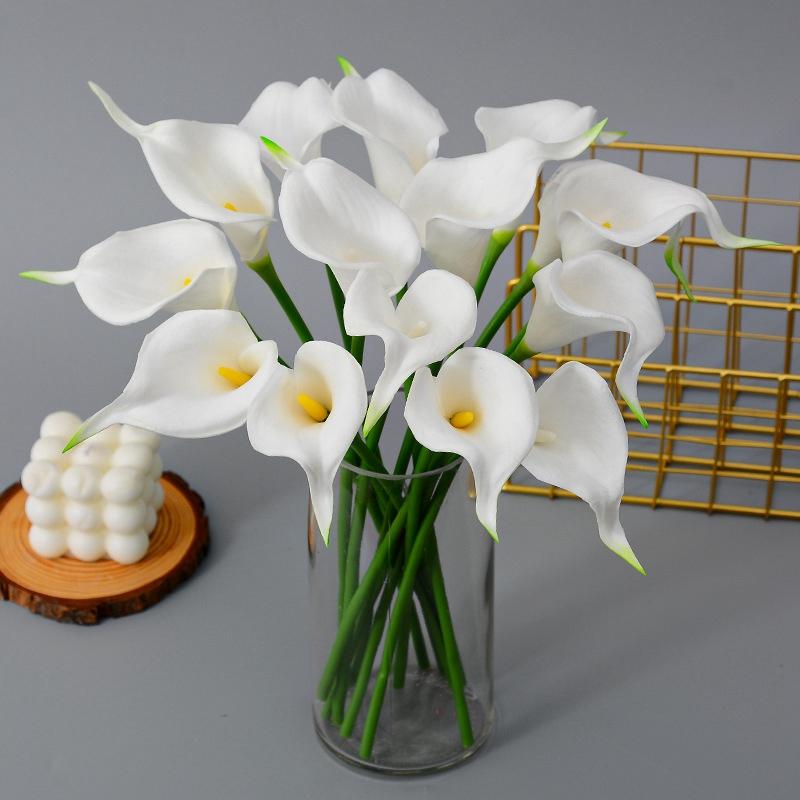 3/5 Stück Calla Lilie Künstliche Blumenstrauß 40CM Kunstblumen für Haus Zimmer Dekoration Garten Hochzeit Dekoration DIY Vase Schmuck
