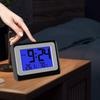 Digital Alarm Clock with Large LCD Display Backlight Temperature Hygrometer Monitor Flexible Mounting Option Easy Setups