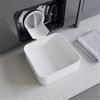 Drain Guide Tray for Washer Area 2 Piece PE Plastic Funnel Tray Set with Square Form and Curved Water Channel for Laundry Room Drain Use