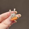 Chic Rabbit Brooch: Trendy Anti-Exposure Pin for Sweaters & Cardigans