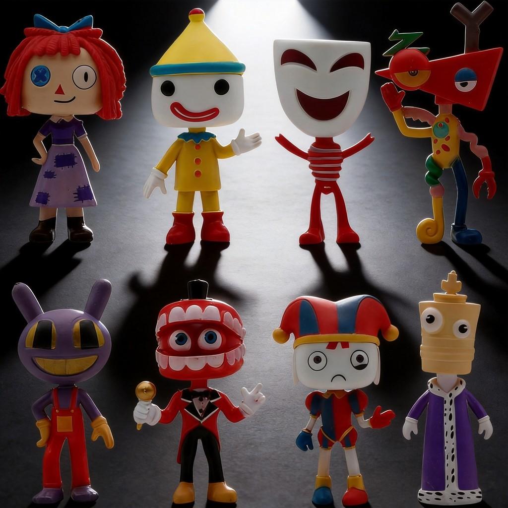 The Amazing Digital Circus Pvc Model Set With Assembleable Figures For Collectors