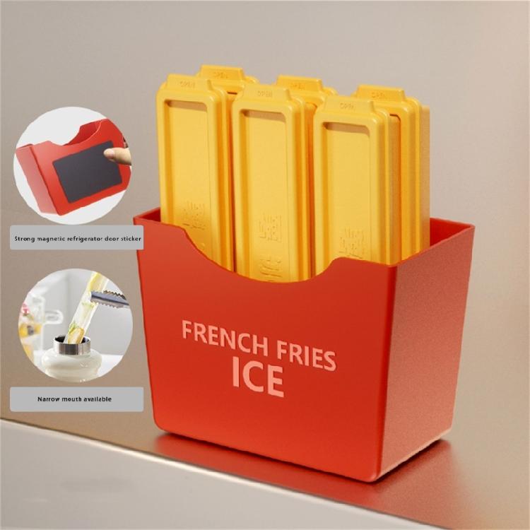 Household French Fry Shape Ice Making Molds Rectangular Portable Ice Maker Tool Cold Drink Accessories for Household