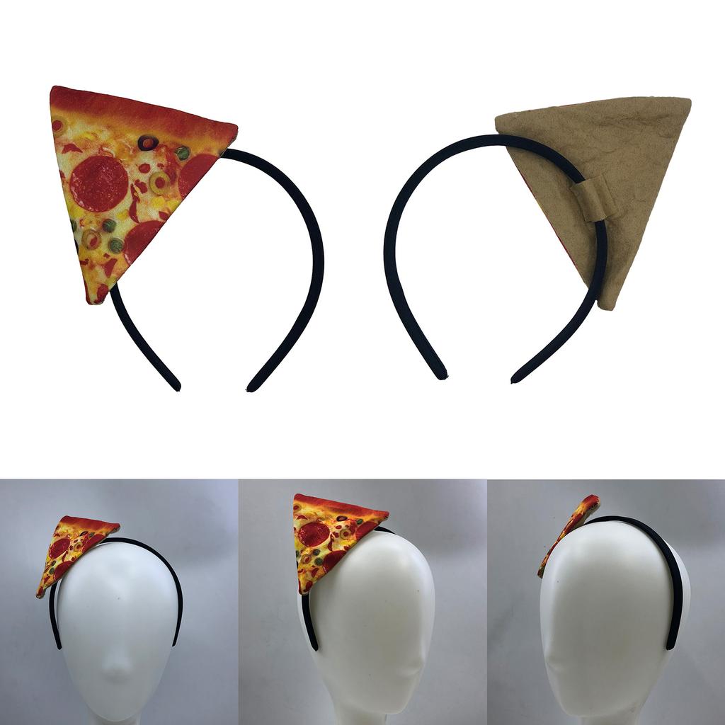 Carnival Pizza Headband Christmas Carnival Decoration Fast Food Headband Adult Carnival Headband Party Festive Hairband