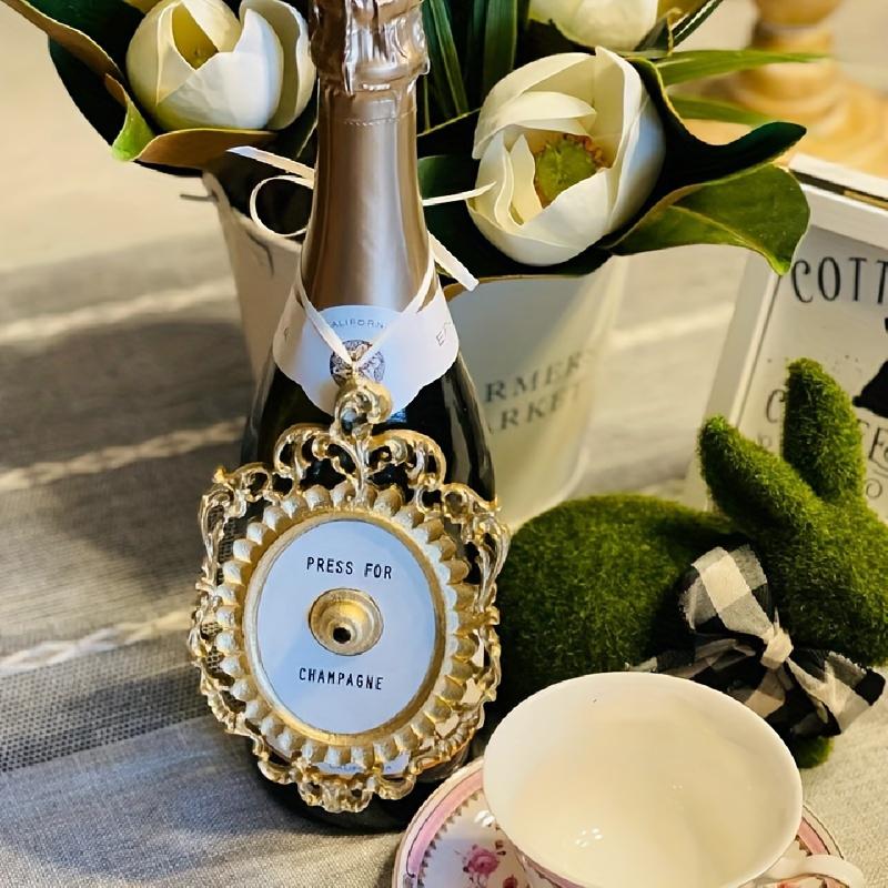 Tryk Til Champagne Knap Ring Mini Tryk Til Champagne Knap Tryk Til Champagne Dør Ring Klokke Champagne Tema Dekoration Væg