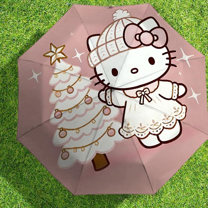 Kitty Christmas Edition: Cute and Festive Umbrella - Perfect for Outdoor Adventures, Travel Essentials, Lightweight and Durable 172