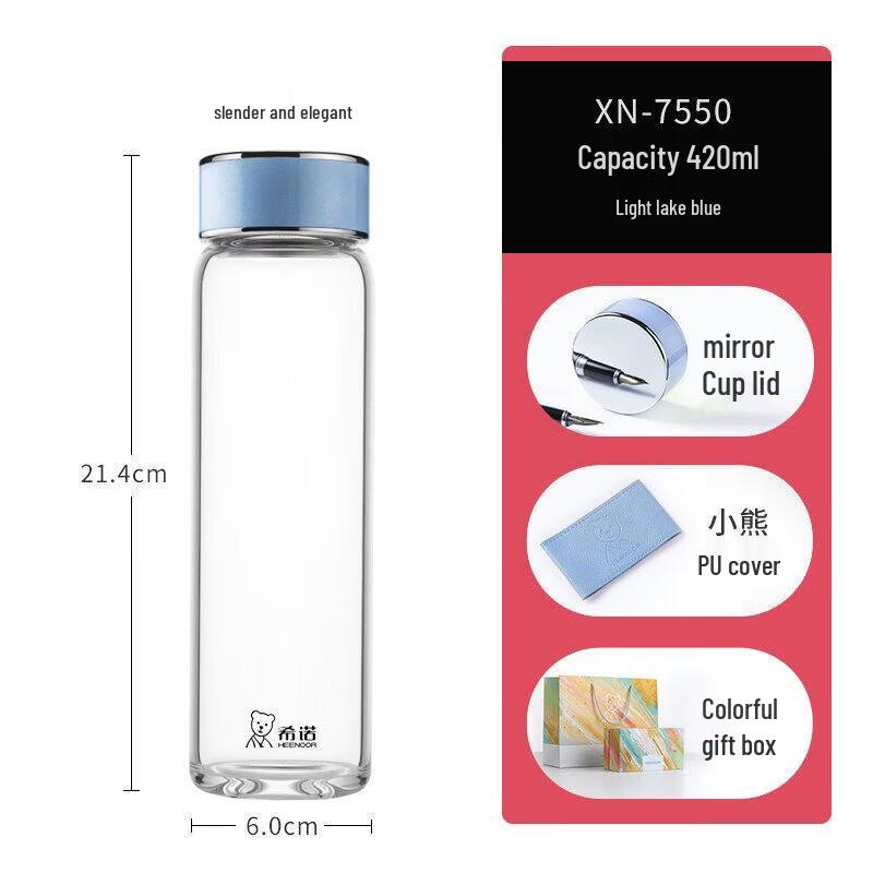 Heenoor Single Layer Glass Water Bottle