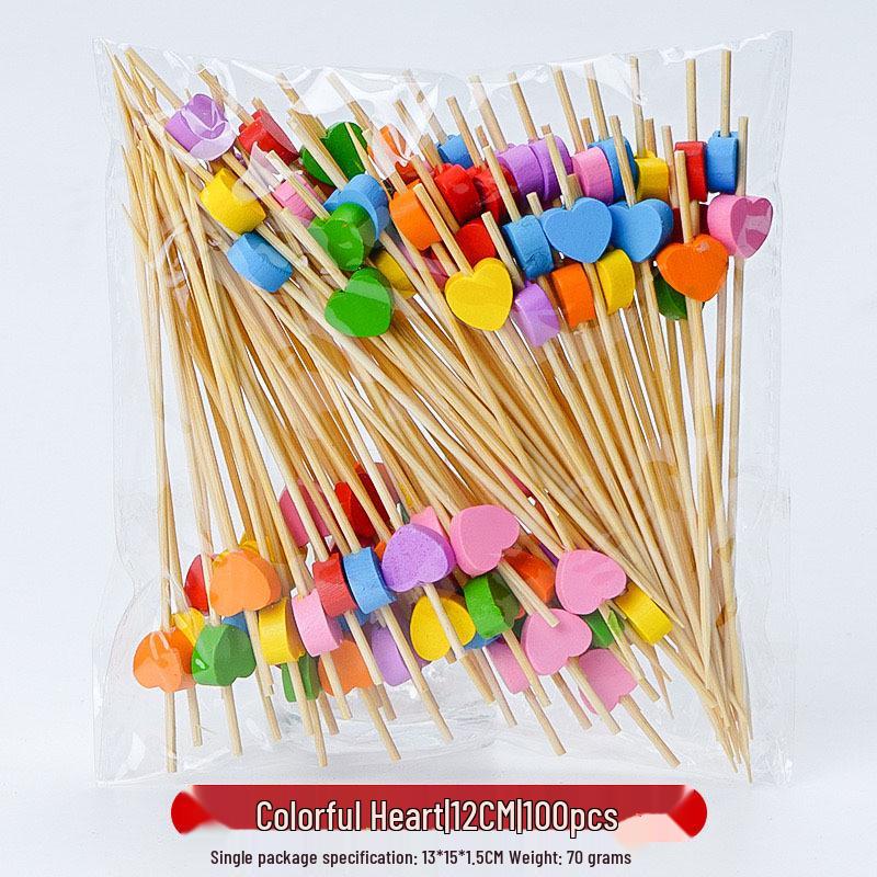 

Бамбукові шпажки для фруктів та коктейлів 12 см – Креативні художні зубочистки для десертів