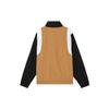Jordan Color Block Zip Logo Embroidered Long Sleeve Jacket Men Jacket Dark-Brown FN4622-231