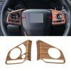 For Honda CR-V CRV 2017- Peach Wood Grain 2X Steering Wheel Decor Cover Trim