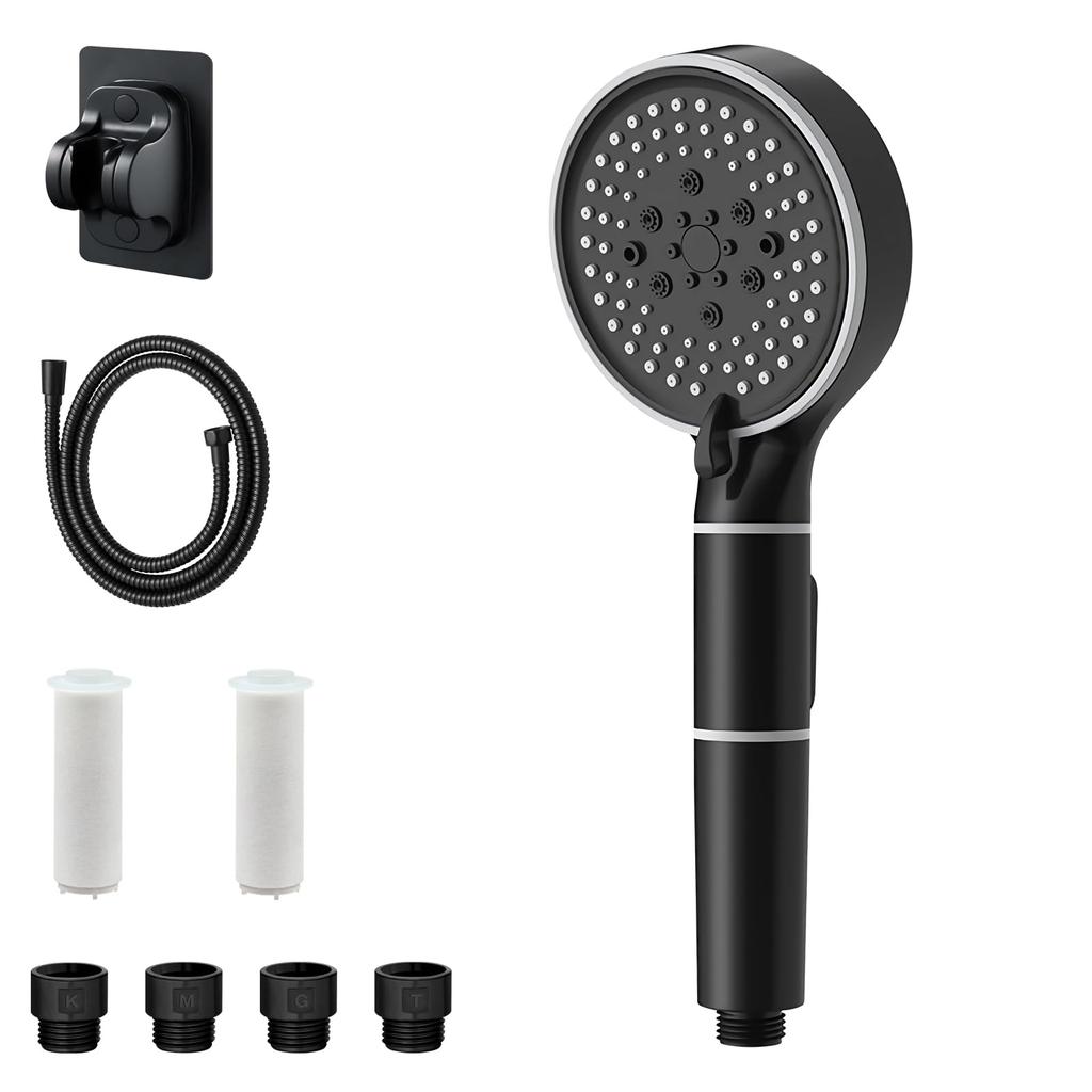 Neue Dusche Hellojoy Duschkopf Blasenentfernung Chlor Duschkopf Duschkopf Wasserauslass auf beiden Seiten Bühnenmodus Exklusive weiche Silikonmassage