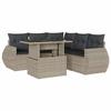 VidaXL Garden Lounge Set 6 Pcs with Light Grey Cushions Wicker 3268532