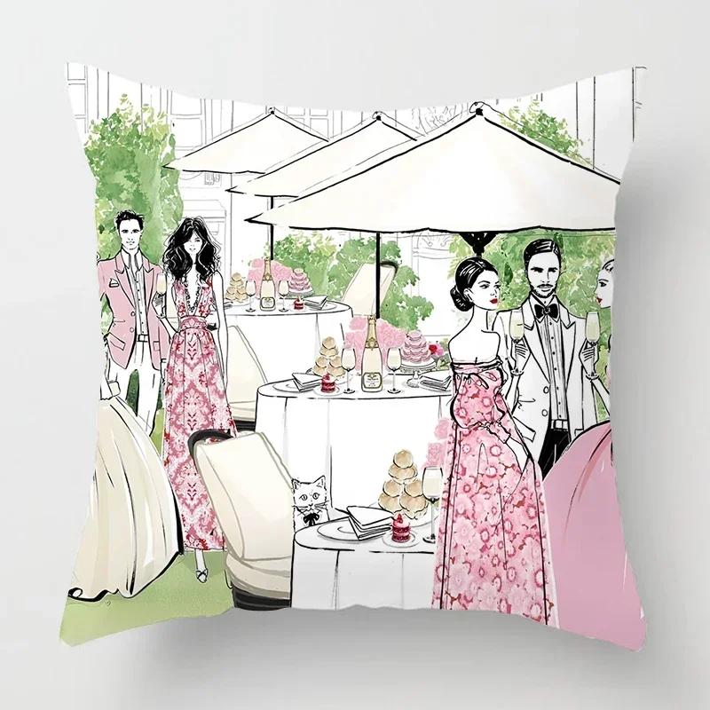 45x45cm Pillow Case Home Decoration Living Room Sofa Cushion Cover Nordic Fashion Ladies Pillowcase Decoration