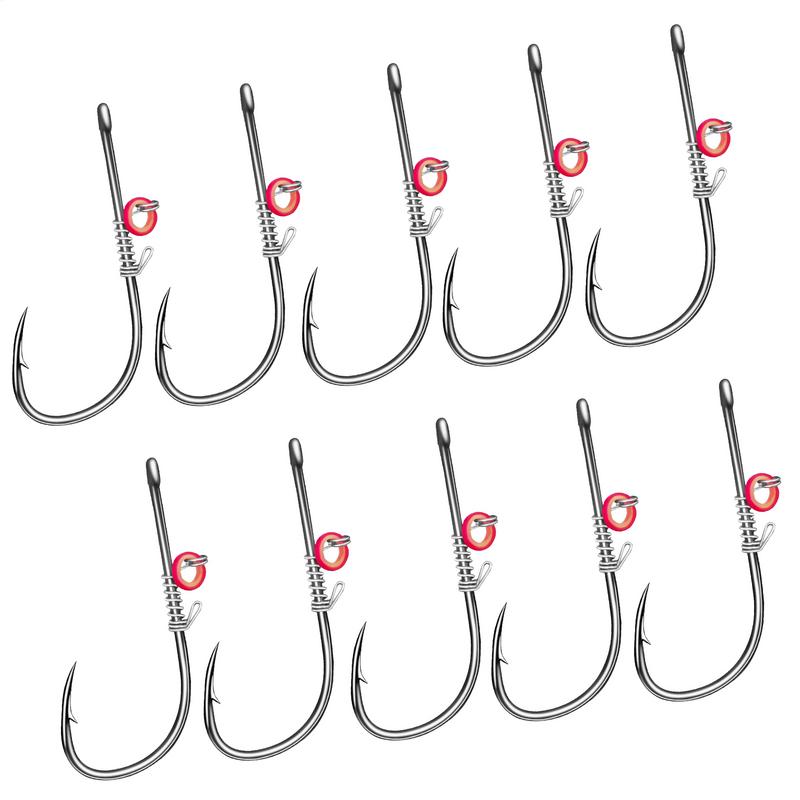 Live Bait Hooks Bass Hooks Fishing Hooks Carbon Steel Barbed with Holes for Sunfish Small Bass Catfish Bass Fishing Hooks