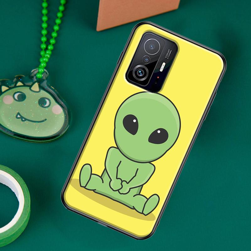 Aesthetics Cute Cartoon Alien Case For POCO F5 X5 X3 Pro X4 F4 GT F3 M5s C40 Cover For Xiaomi 13 12 Lite 11T 12T Pro 12X
