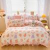 Korean Style Bed Skirt Four-piece Set Pure Cotton Edge Bed Sheet Thickened Plant Cashmere Brushed Skin-friendly Bedding