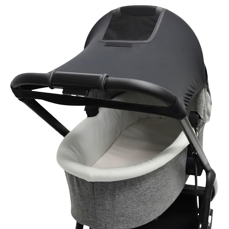 Black Elastic Mesh Stroller Sun Canopy Protection  Sun Shade Adjustable Stretchable Design Lightweight Portable Baby Carriages