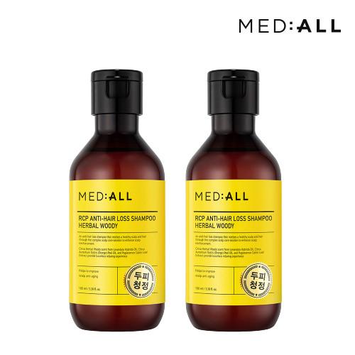 MEDIALL Scalp Cleansing, Hair Loss, Dandruff Relief, Mildly Acidic Shampoo, 100ml (2ea) Woody Herbal Scent 2 bottles of 100ml woody herbal shampoo