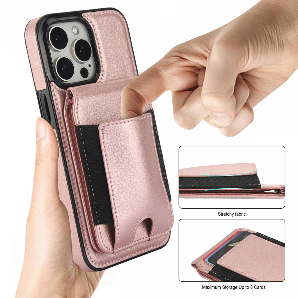 2-in-1 Detachable Card Leather Case for iPhone 16 Pro Max 17 Air 16 Pro 15 Plus 14 13 12 Wireless Charging Magnetic Wallet Cover