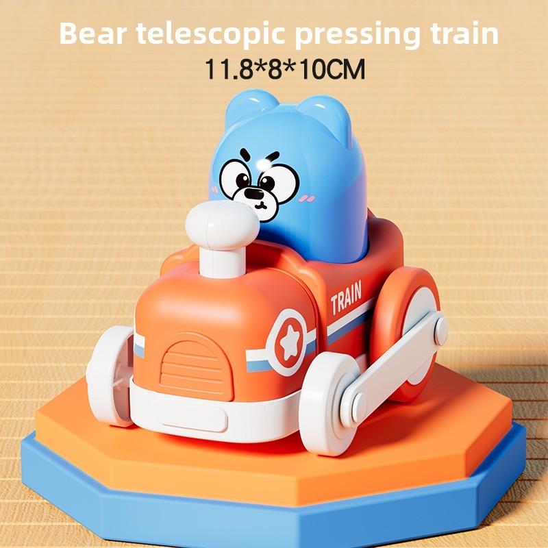 Childrens Animal Pressing Car Toy With Pullback Action For Interactive Play