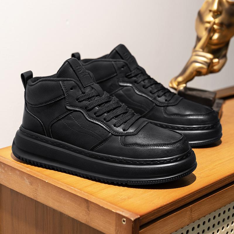 Мужская обувь зима 2025 новая мода универсальный тренд спорт и отдых высокие кеды износостойкая нескользящая обувь мужская 39