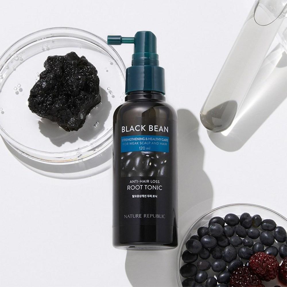 Nature Republic Schwarze Bohnen, Verbesserung der Haarausfallsymptome, Kopfhauttonikum, 120 ml, NF0002, 120 ml, 1 Stück