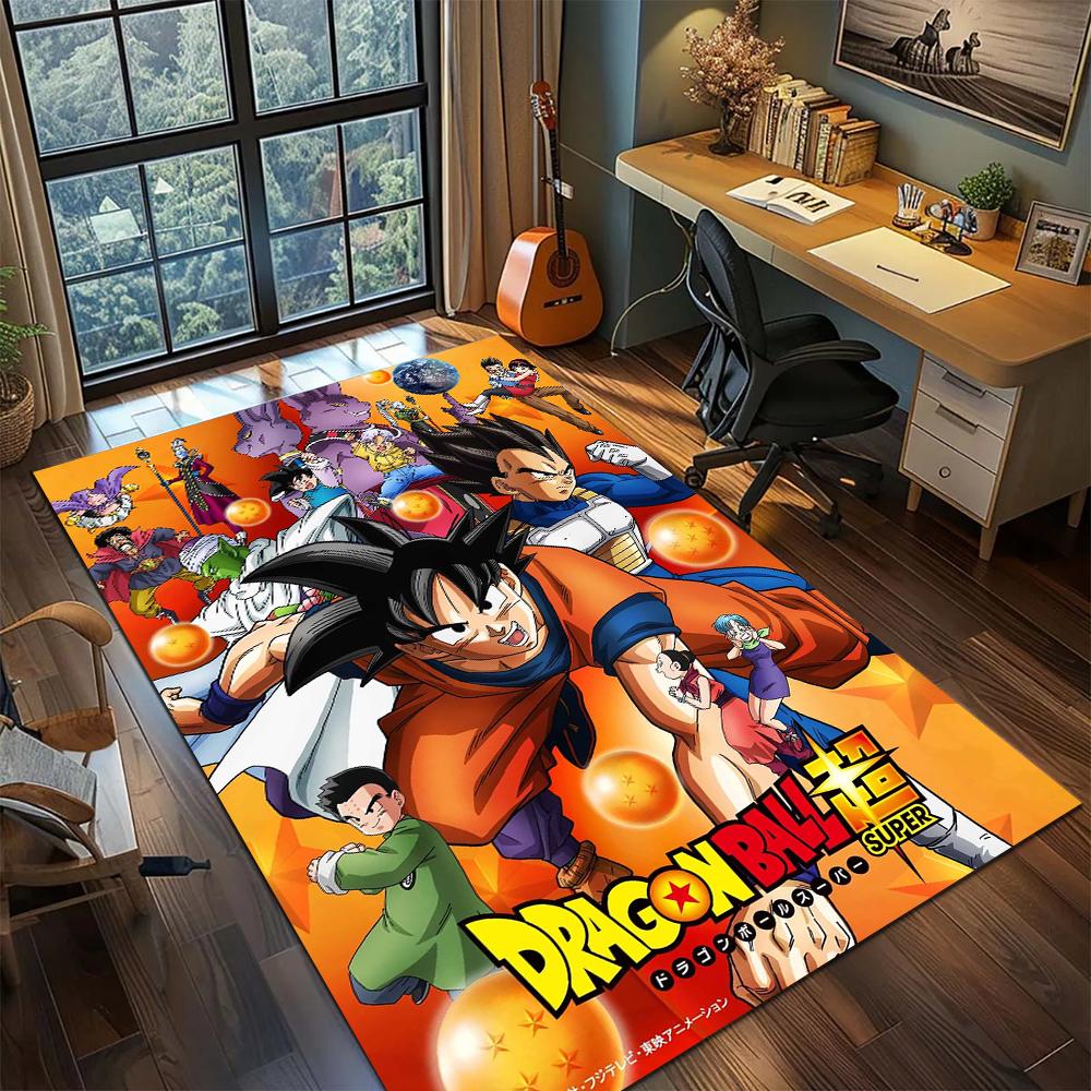 Dragon Ball Printed Floor Mat Rug Carpet Non Slip Washable Large Area Rug for Gamer Room Bedroom Home Decoration -xia17
