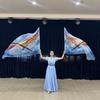 Con Bastoni Telescopici Bandiere Rettangolari Multicolore Accessori per Danza Performance di Danza