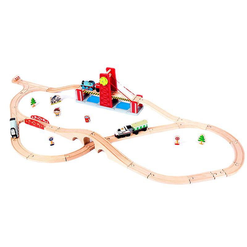 Children's Intelligent Train Track Building Blocks with Early Education Car and Variable Track