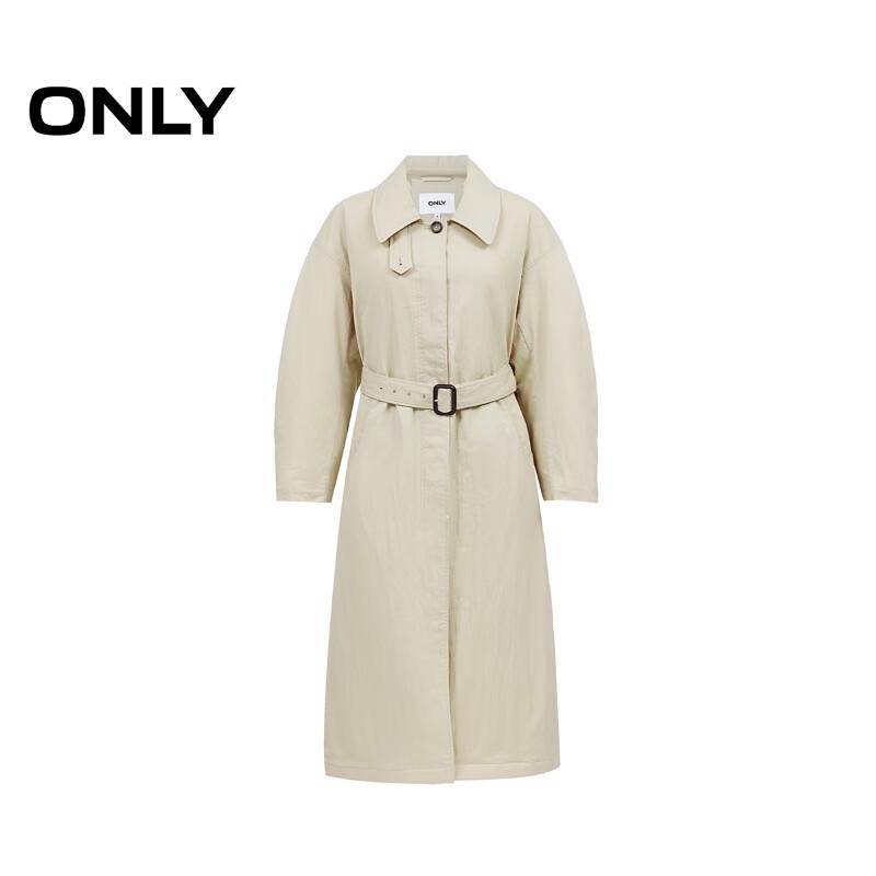 ONLY Women's Convertible Long Down Trench Coat