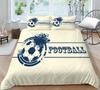 3D Printed Football Bedding Quilt Cover Pillowcase Full Size Double Bed Set 2/3 Pieces of Microfiber Fabric Soft Home Decoration