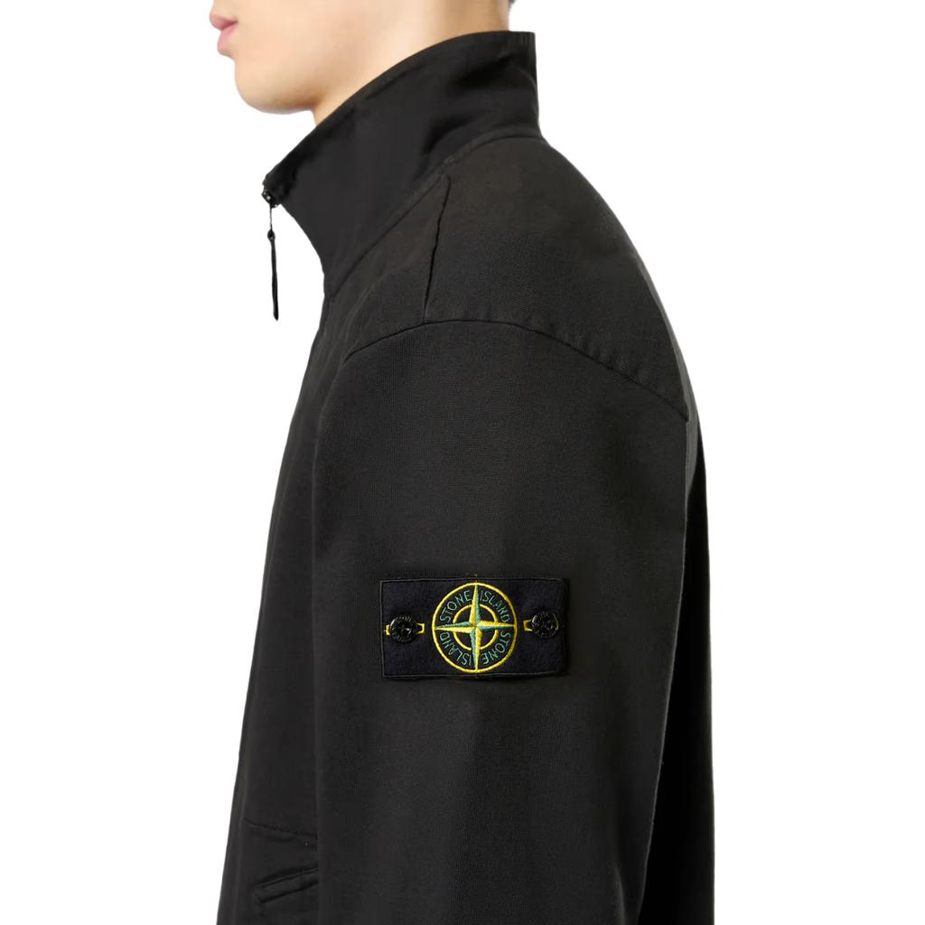 STONE ISLAND Zip Collar Comfortable Long Sleeve Jacket Men Jackets Black 811562050-V0029