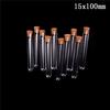10Pcs/Lot Plastic Test Tube With Cork Vial Sample Container Bottle