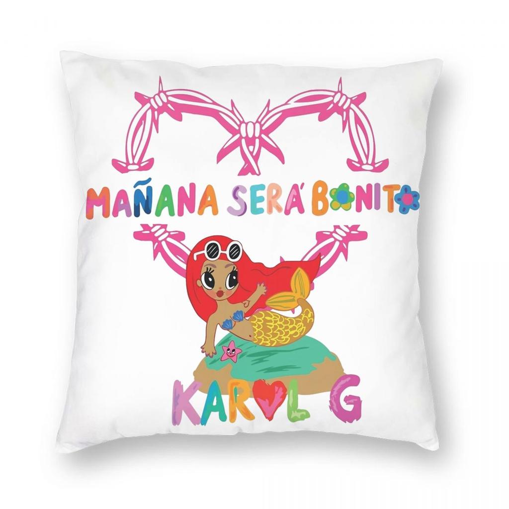 Manana Sera Bonito Sirenit Karol G Pillowcase Printed Polyester Cushion Cover Decor Throw Pillow Case Cover Bedroom Dropshipping