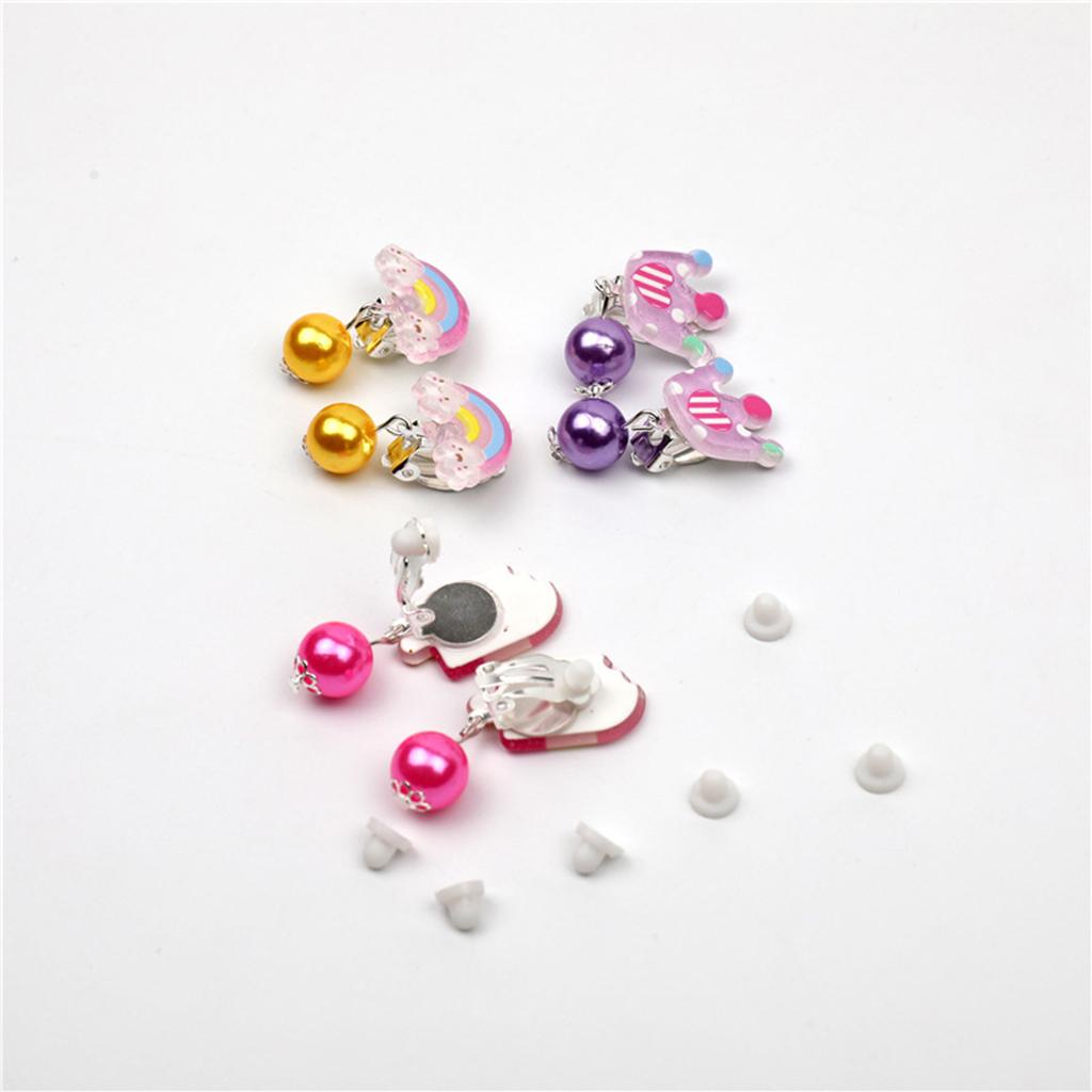 Lollipop Ice Cream Dangle Earrings 7 Pairs Rainbow Eardrop for Surprise Gift