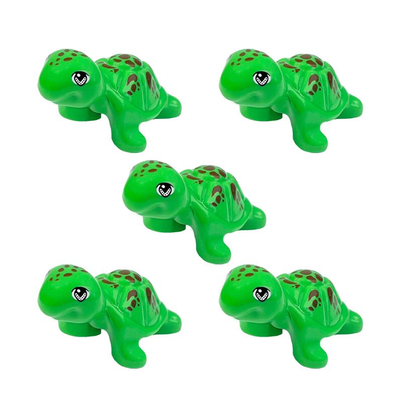 Bouwstenen zeeleven rog dolfijn delphis anemoonvis zeeschildpad schildpad pinguïn haai octopus assemblage speelgoed