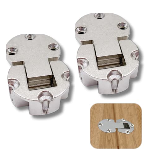 Set of 2 Folding Table Hinges, 90-Degree Fixed, Zinc Alloy, 10kg Weight Capacity, DIY Shelf, Door, Flap Hinges