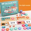 Wooden Frame Ten Abacus Math Learning Toy Kids Early Education Tool Counting