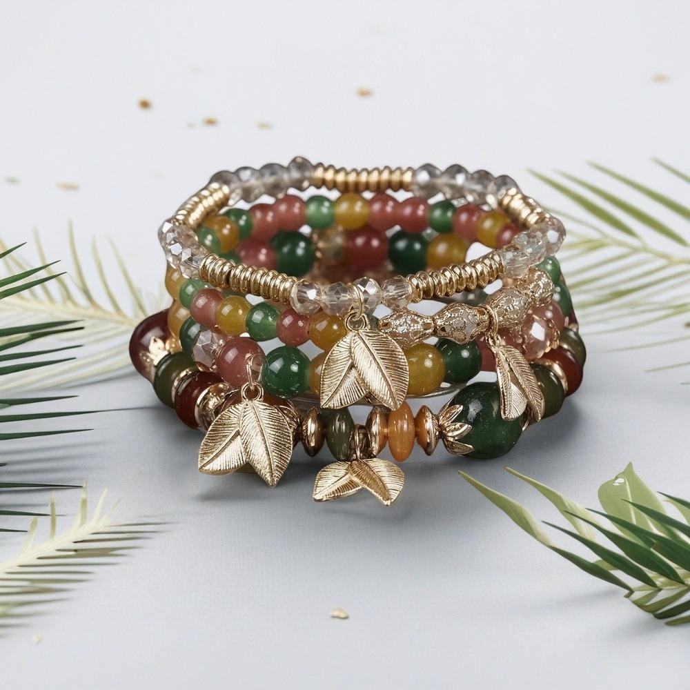JYL TS Bracelet Elephant Glass  Bohemian Style Enhances Strength & Grace dark color песка пустыни