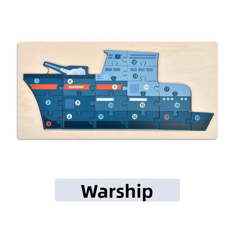 

Military Wooden 3d Vehicle Construction Puzzle Toy For Kids Educational Play Ship