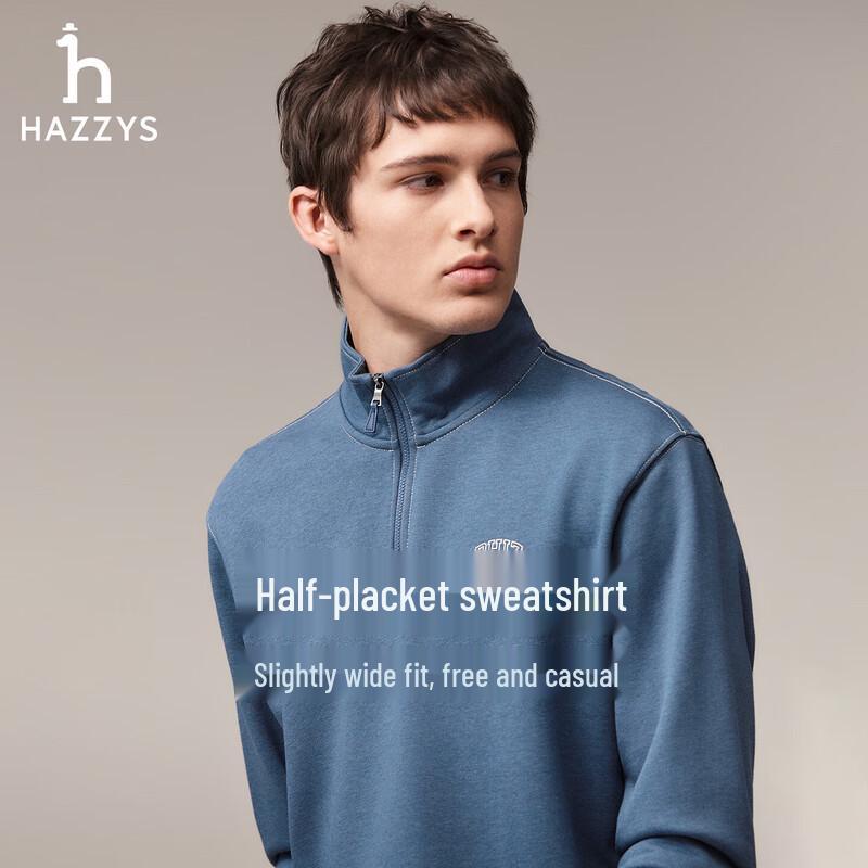 

HAZZYS Men s Casual Half-Zip Pullover Sweatshirt 3XL